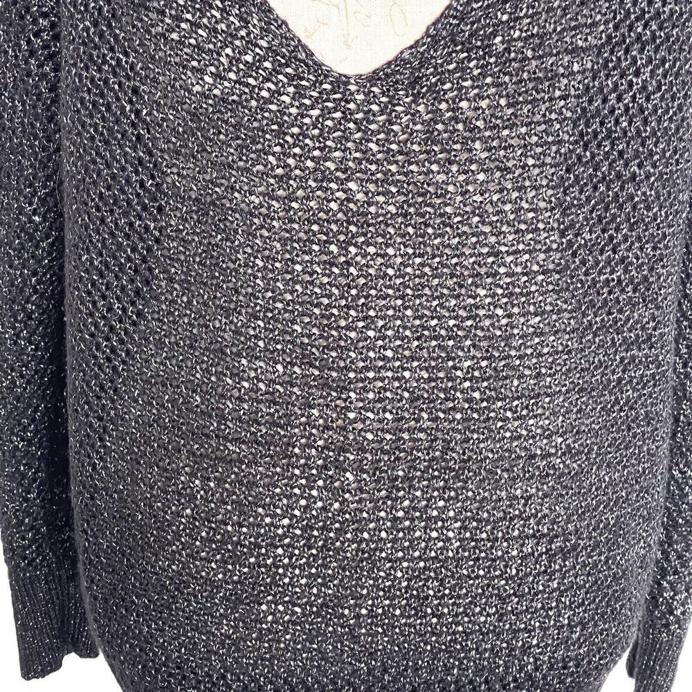 Jennifer Lopez Womens Sweater Size Medium Open Knit Beach Cover Up Edgy punk - Picture 4 of 15